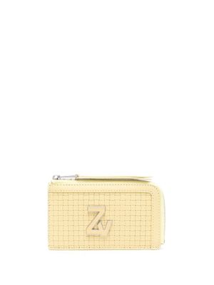 Zadig&Voltaire portefeuille en cuir médium à plaque logo - Tons neutres