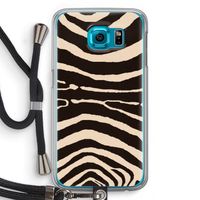 Arizona Zebra: Samsung Galaxy S6 Transparant Hoesje met koord