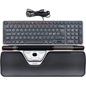 Contour Design RollerMouse RED wireless Set met toetsenbord en muis USB QWERTY, Nordic Zwart