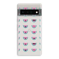 Smiley watermeloenprint: Google Pixel 6 Pro Transparant Hoesje