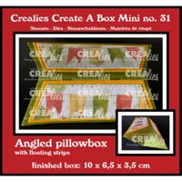 Crealies • snijmal hoekig kussendoosje mini met zwevende plakstroken