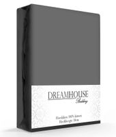 Dreamhouse Hoeslaken Katoen Antraciet-200 x 220 cm - thumbnail