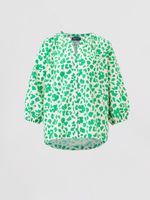 Katoenen blouse met pofmouwtjes en bloemenprint