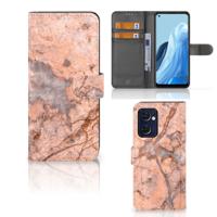 OPPO Find X5 Lite | Reno 7 5G | Bookcase | Marmer Oranje | Portemonnee hoesje