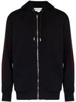 Alexander McQueen hoodie zippé à bande logo - Noir