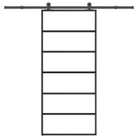 Schuifdeur met beslag 90x205 cm ESG-glas en aluminium