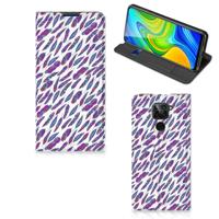 Xiaomi Redmi Note 9 | Hoesje met Magneet | Feathers Color