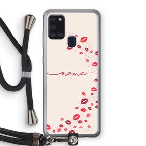 Kusjes: Samsung Galaxy A21s Transparant Hoesje met koord