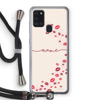 Kusjes: Samsung Galaxy A21s Transparant Hoesje met koord