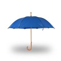 Paraplu blauw Stormparaplu polyester automatische paraplu 395g Stevige paraplu Opvouwbare paraplu Houten