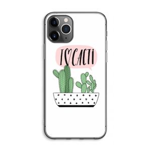 I love cacti: iPhone 11 Pro Max Transparant Hoesje