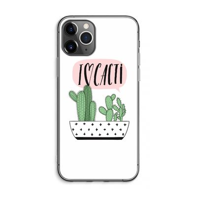 I love cacti: iPhone 11 Pro Max Transparant Hoesje