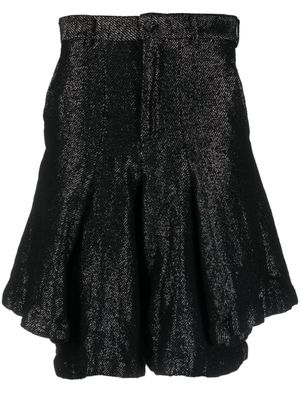 Comme des Garçons Homme Plus short à détail drapé - Noir