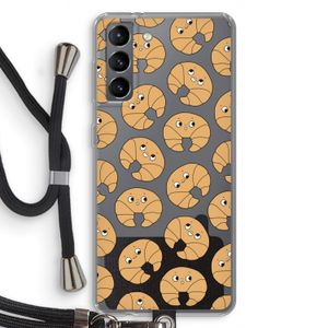 Croissant: Samsung Galaxy S21 Transparant Hoesje met koord
