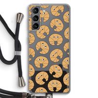 Croissant: Samsung Galaxy S21 Transparant Hoesje met koord