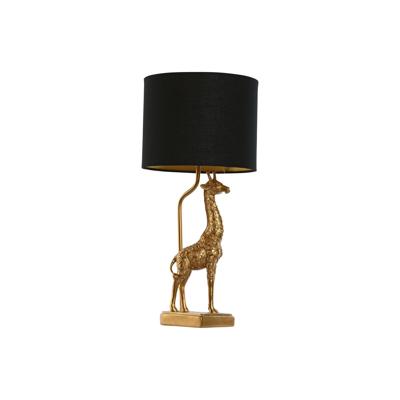 Bureaulamp Home ESPRIT Zwart Gouden 20 x 20 x 53 cm