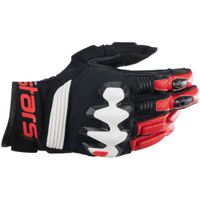 ALPINESTARS Halo Gloves, Motorhandschoenen Zomer, Zwart-Wit-Helder Rood