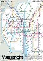 Stadsplattegrond - Wandkaart Maastricht Metro Transit Map - Metrokaart - thumbnail