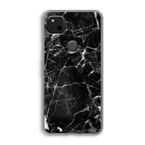 Zwart Marmer 2: Google Pixel 4a Transparant Hoesje