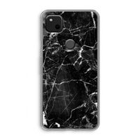 Zwart Marmer 2: Google Pixel 4a Transparant Hoesje