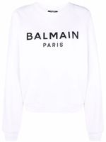 Balmain sweat à logo imprimé - Blanc