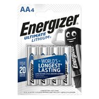 Energizer Lithium Batterij AA | 1.5 V DC | 3000 mAh | 4 stuks - ENLITHIUMAAP4 ENLITHIUMAAP4