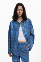 Gerafelde paisley-jas - BLUE - L
