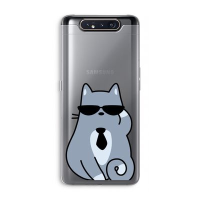 Cool cat: Samsung Galaxy A80 Transparant Hoesje