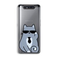 Cool cat: Samsung Galaxy A80 Transparant Hoesje