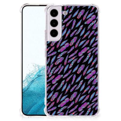 Samsung Galaxy S22 Plus Doorzichtige Silicone Hoesje Feathers Color Samsung Galaxy S22 Plus Doorzichtige Silicone Hoesje Feathers Color