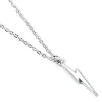 Harry Potter Pendant & Necklace Lightning Bolt (silver plated) - thumbnail