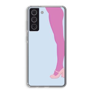 Pink panty: Samsung Galaxy S21 FE Transparant Hoesje