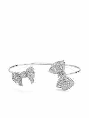 David Morris bracelet jonc Beau en or blanc 18ct serti de diamants - Argent