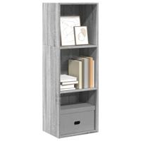 Boekenkast 40x30x114 cm bewerkt hout grijs sonoma eikenkleurig