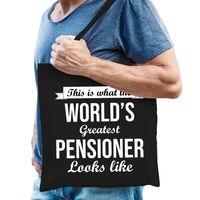 This is what the worlds greatest pensioner looks like pensioen cadeau tas zwart heren