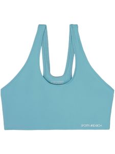 Sporty & Rich brassière de sport sans coutures à logo - Bleu