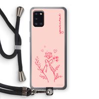 Giving Flowers: Samsung Galaxy A31 Transparant Hoesje met koord