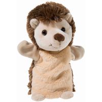 Egel speelgoed artikelen handpop knuffelbeest bruin 25 cm