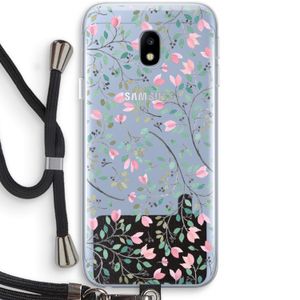 Sierlijke bloemen: Samsung Galaxy J3 (2017) Transparant Hoesje met koord
