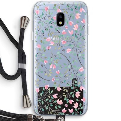 Sierlijke bloemen: Samsung Galaxy J3 (2017) Transparant Hoesje met koord