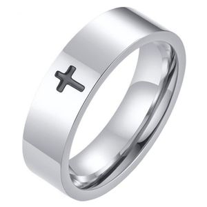 Stalen mannen ring LGT Jewels Zwart Kruis-19mm