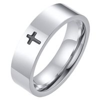 Stalen mannen ring LGT Jewels Zwart Kruis-19mm