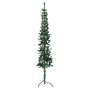 Kunstkerstboom half met standaard smal 210 cm groen