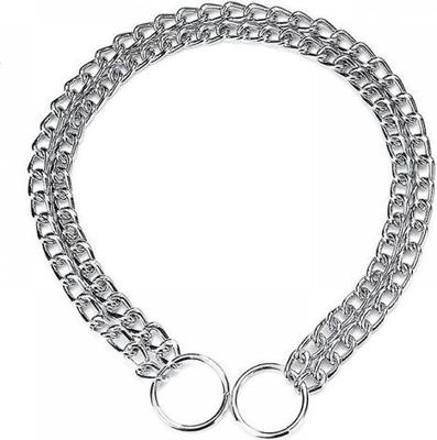 Dubbele slipketting kleine schakel - Verchroomd - 45cm x 2mm