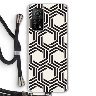 Geometrisch patroon: Xiaomi Mi 10T 5G Transparant Hoesje met koord