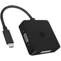 ICY BOX ICY BOX IB-DK1104-C, USB-C male > VGA + DVI + HDMI + Displ