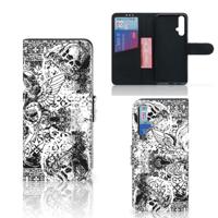 Telefoonhoesje met Naam Honor 20 Skulls Angel | Portemonnee hoesje