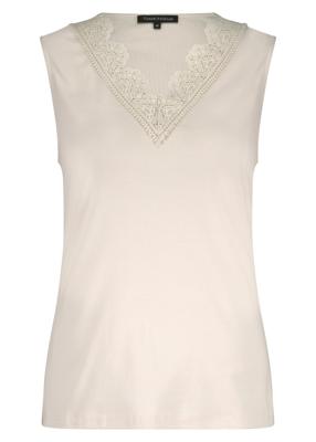 Tramontana Lace Detailed Singlet C33-17-403 Tops En Singlets 006800 Stone