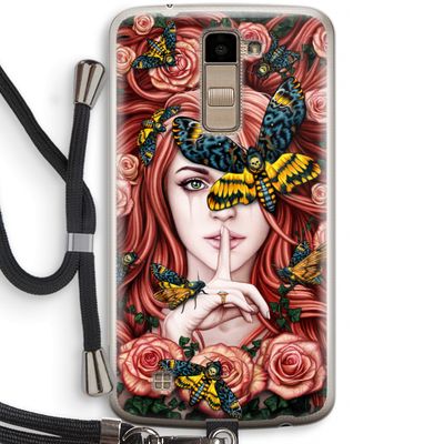 Lady Moth: LG K10 (2016) Transparant Hoesje met koord