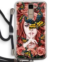 Lady Moth: LG K10 (2016) Transparant Hoesje met koord